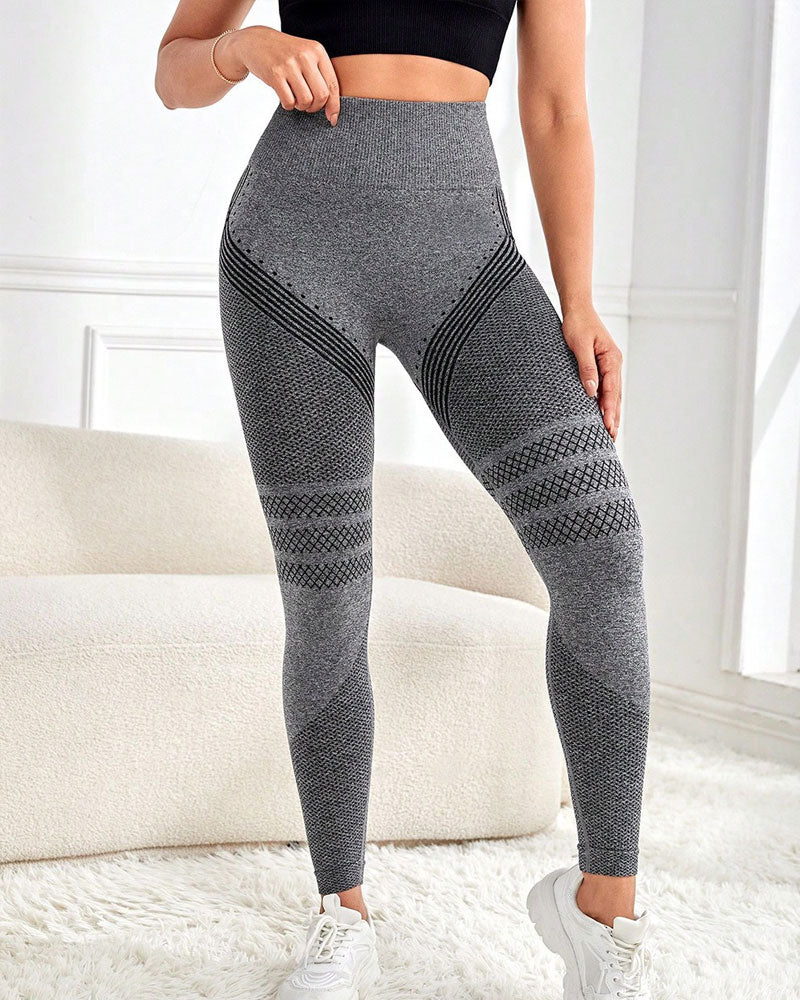 Pantalon Antidérapant Motif Yoga