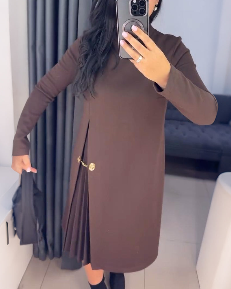 Robe Élégante À Patchwork Peint