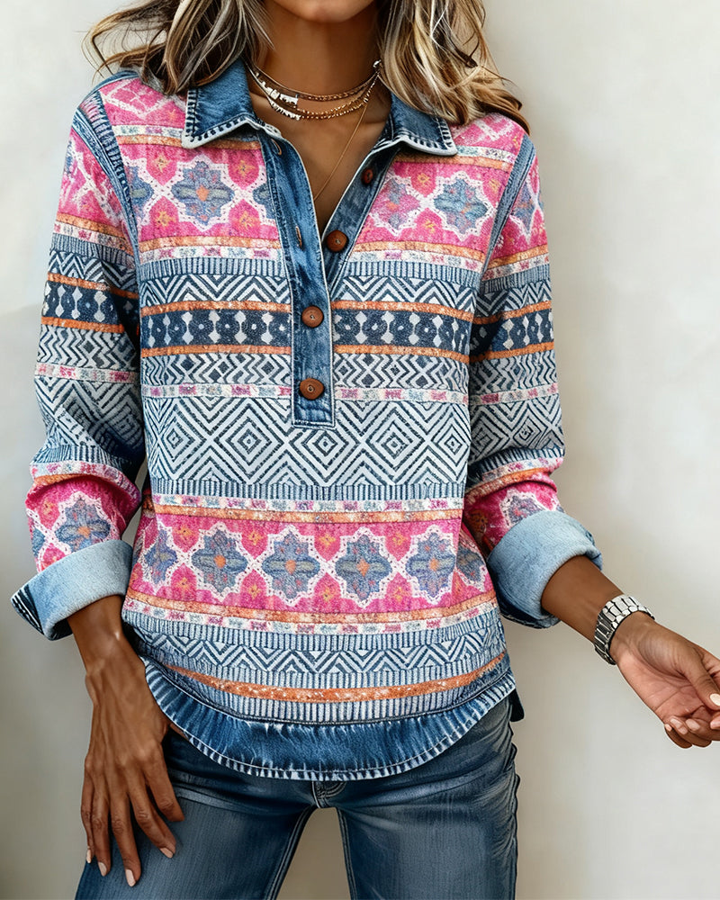 Sweat Color-Block Avec Design À Boutons En Bloc