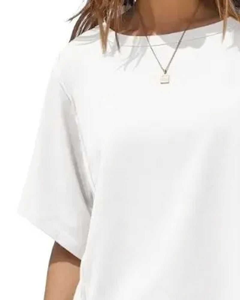 T-Shirts Court Drop Épaule Ample