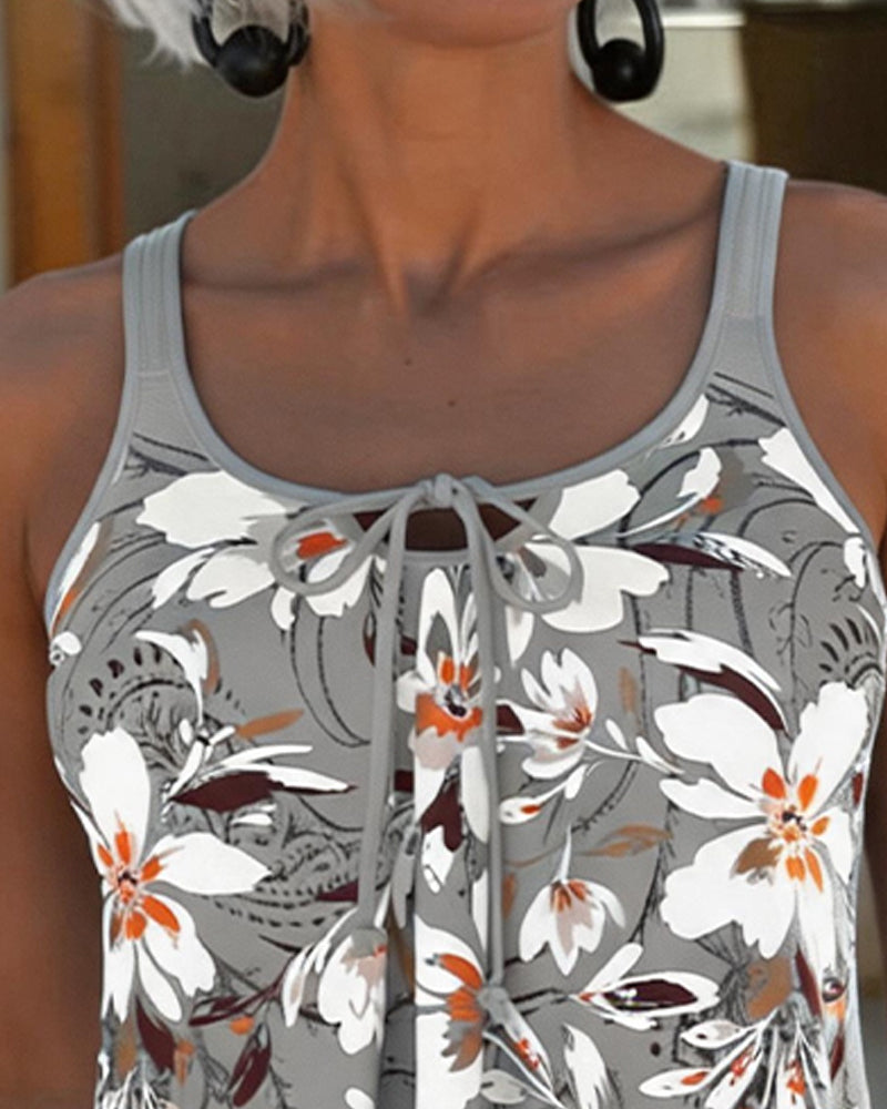 Tankini Grand Floral Cravate