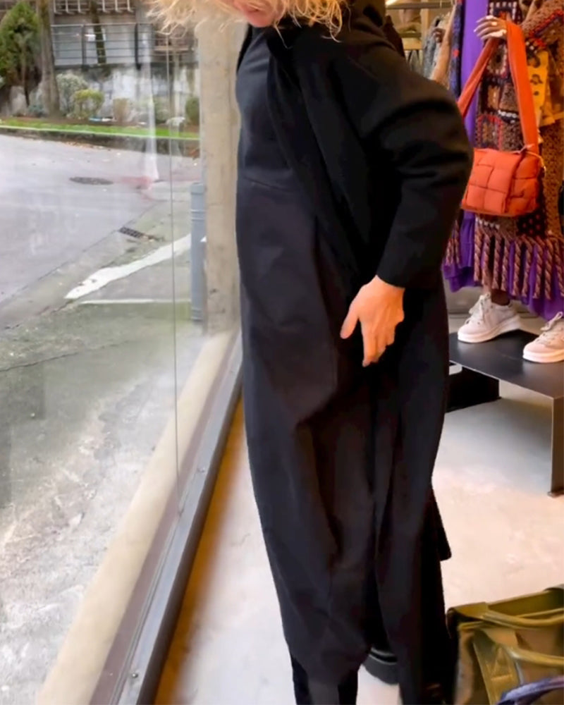 Robe élégante de couleur unie