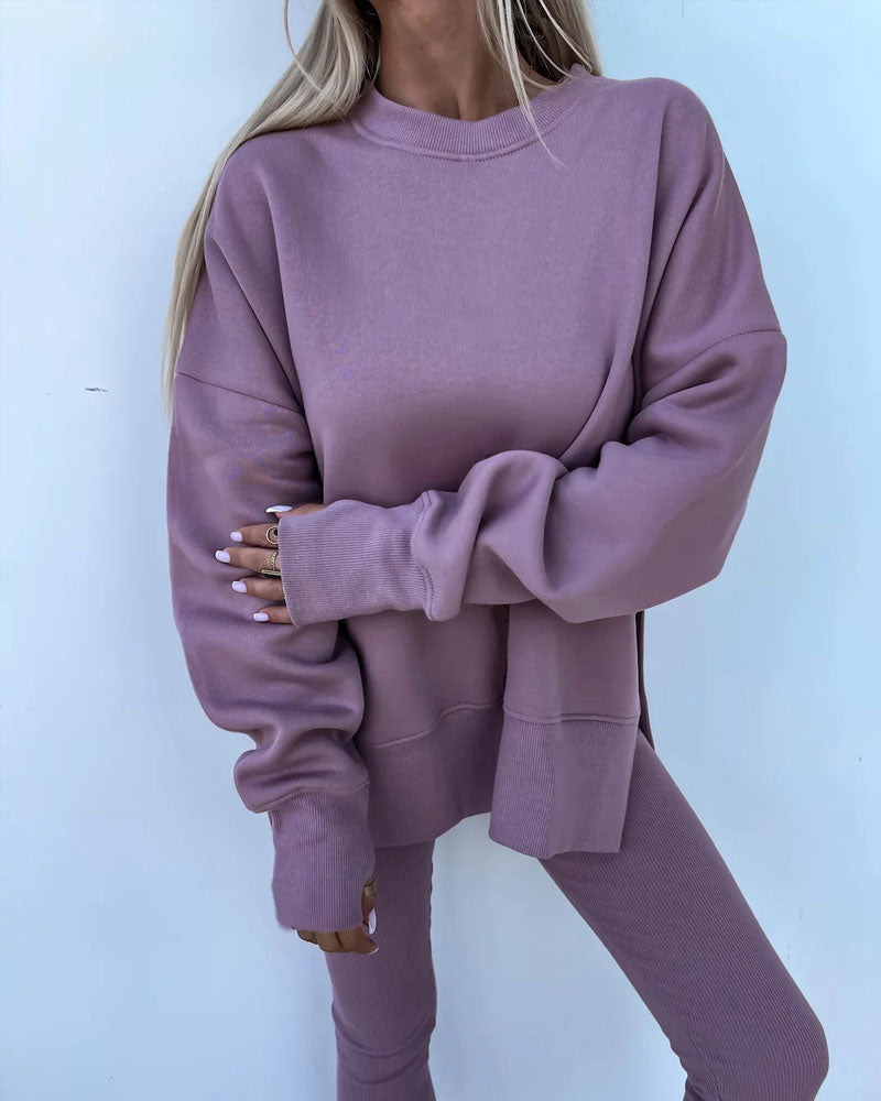 Ensemble Slim Pantalon Ample Sweatshirt