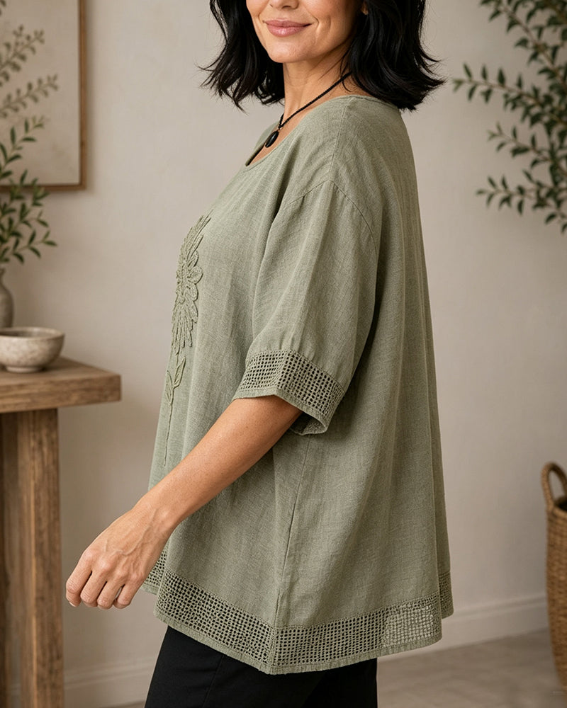 Blouse Tournesol Brodé Large