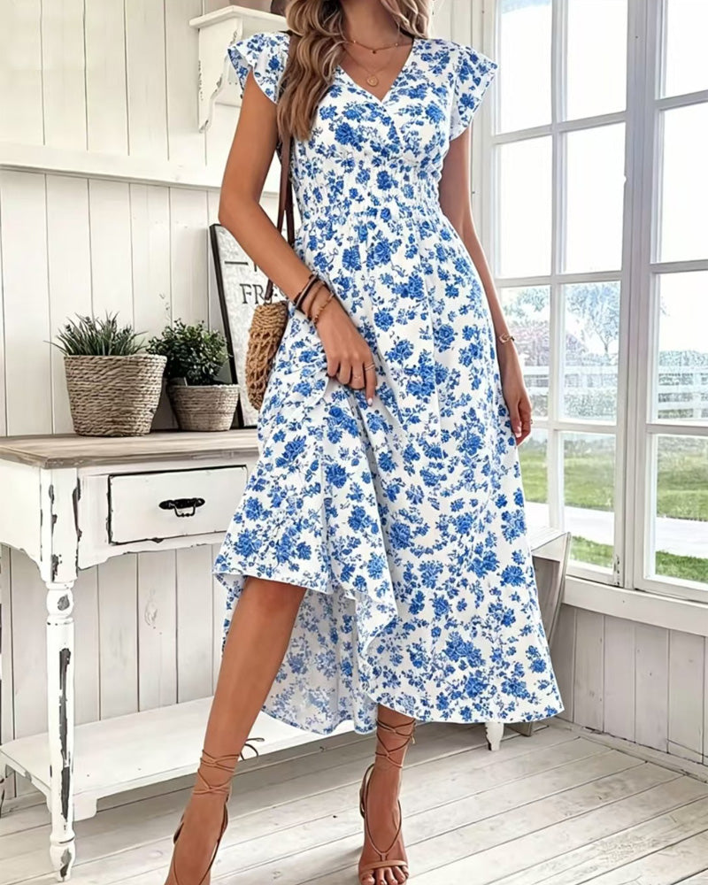 Robe Florale Taille Attache