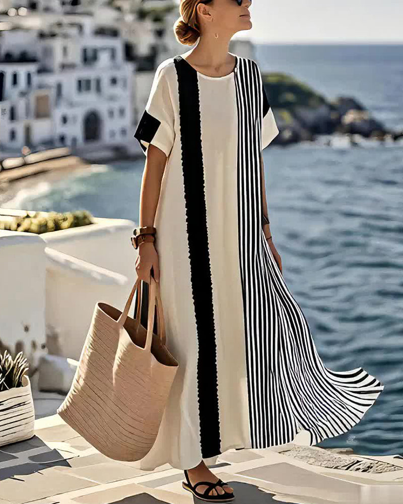 Robe Rayure Imprimé