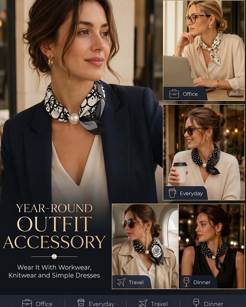 Glamour Sans Effort: Écharpe Collier De Perles 🧣