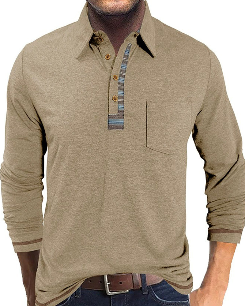Blouse Homme Bouton Revers Polo