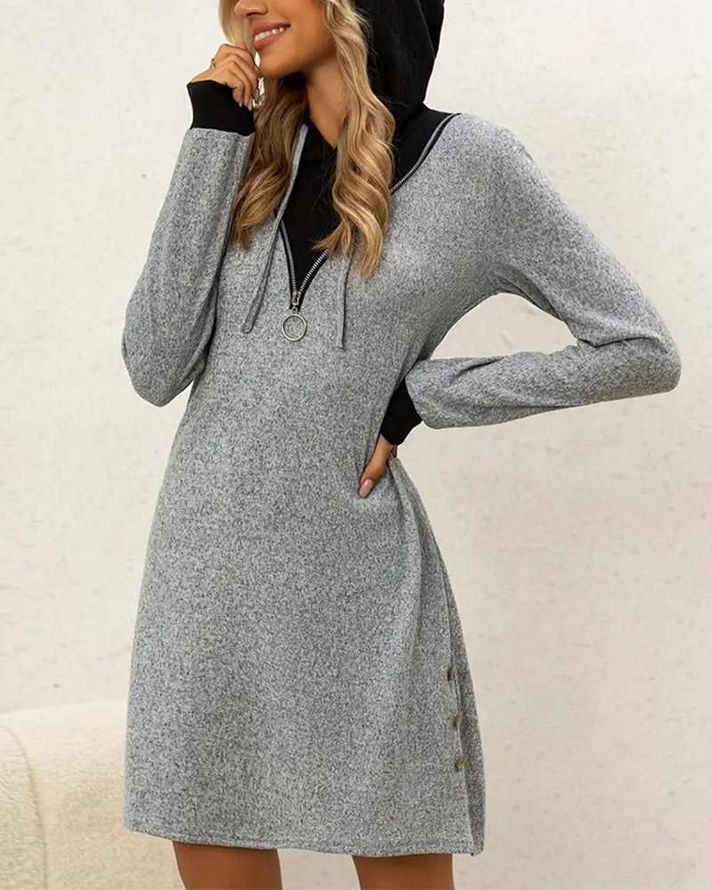Robe décontractée à capuche confortable