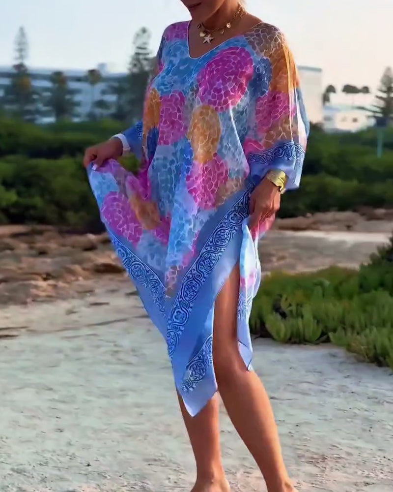 Paréo Imprimé Resort Maillot de Bain