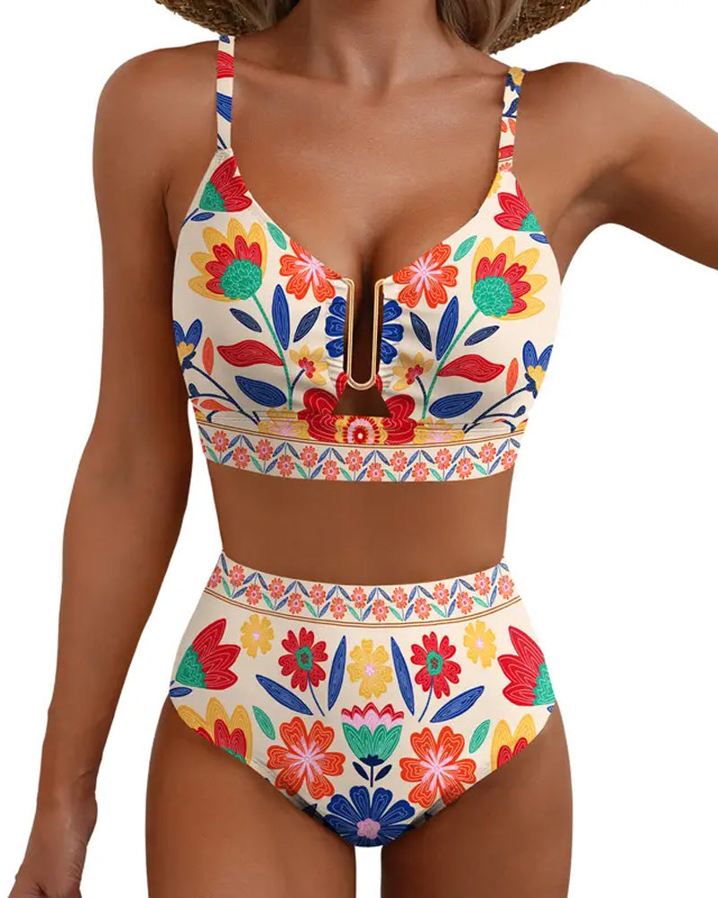 Bikinis Métal Boucle Damier