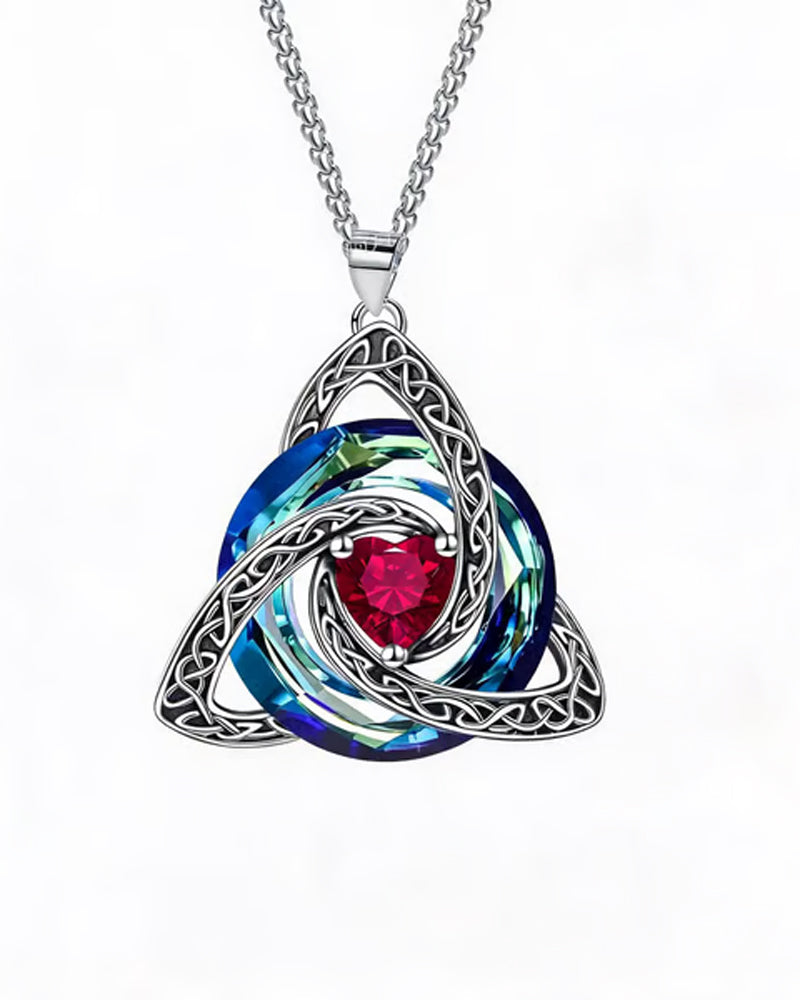 Collier Pierre De Naissance Nœud Trinitaire Celtique ✨