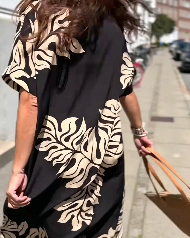 Robe Imprimé Botanique Shift