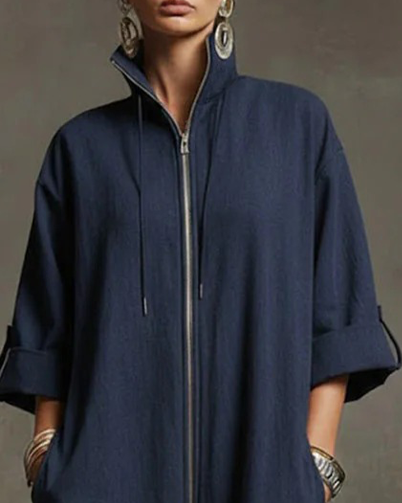 Combinaison Rayé Sportif Fermeture Éclair