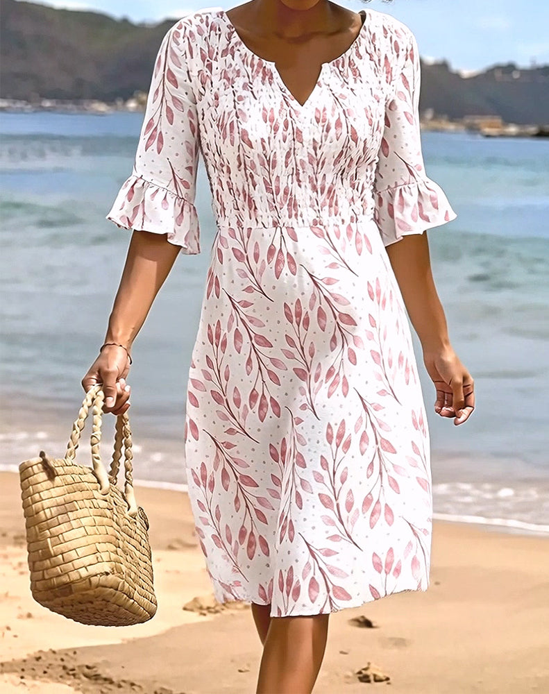 Robe Demi-Manches Imprimée
