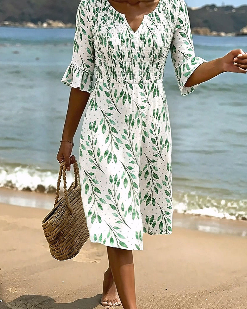 Robe Demi-Manches Imprimée