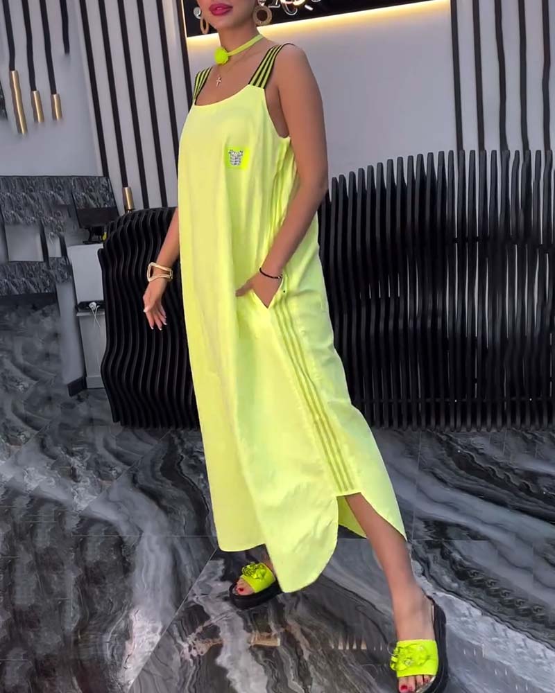 Robe Bretelles Séparées Lâche