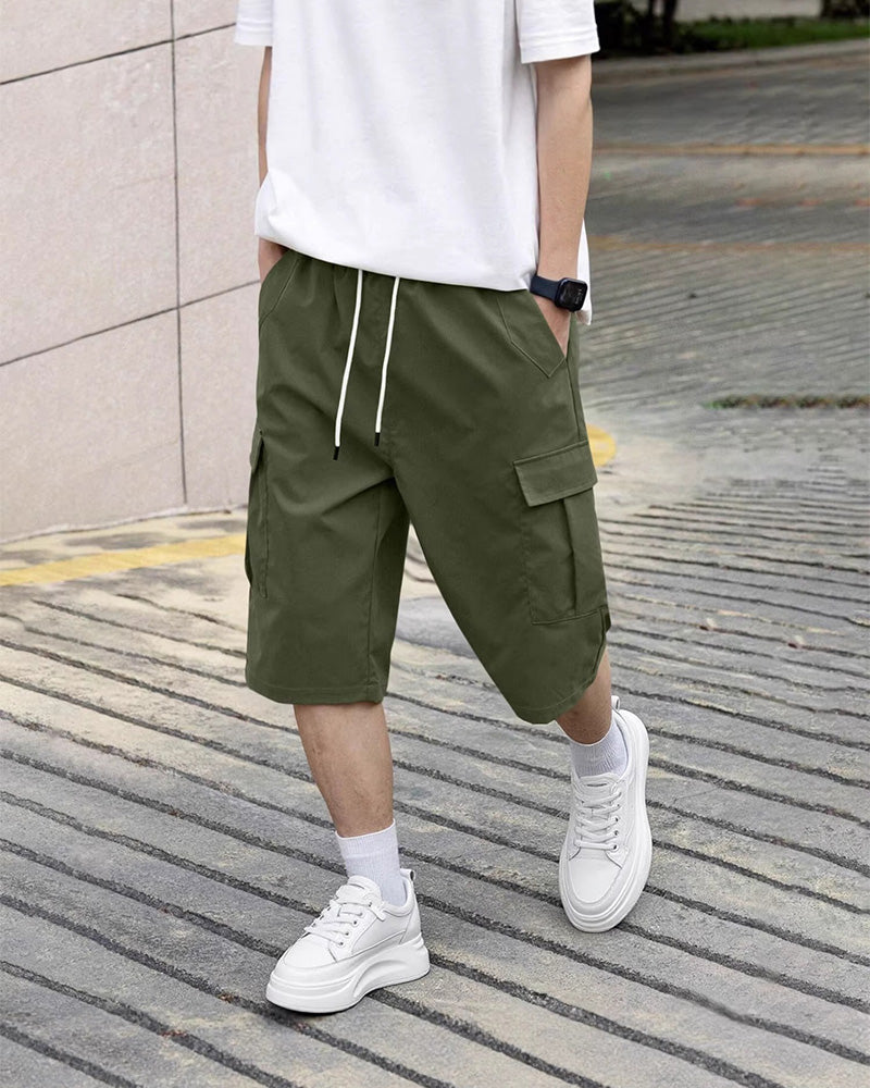 Pantalon Hommes Décontracté Droit