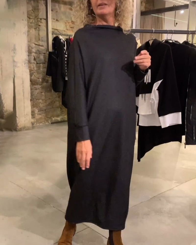 Robe Décontractée à Manches Chauve-Souris