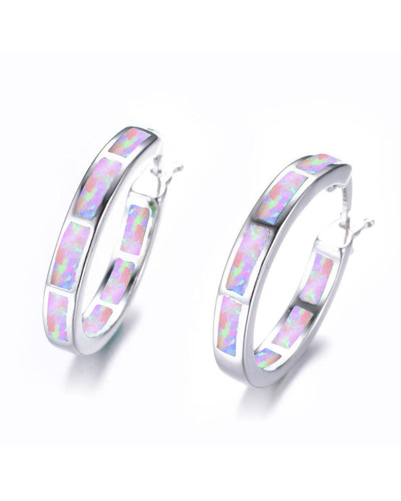 Boucles d'oreilles rondes colorées