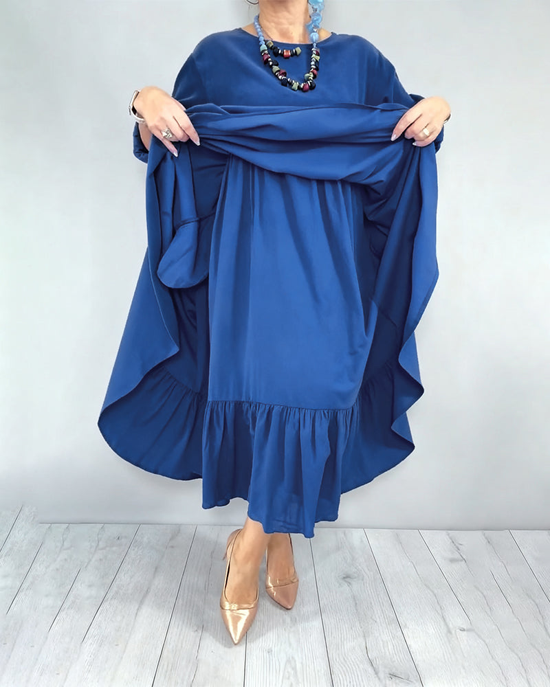 Robe Double Couche Ample Mesh Patchwork