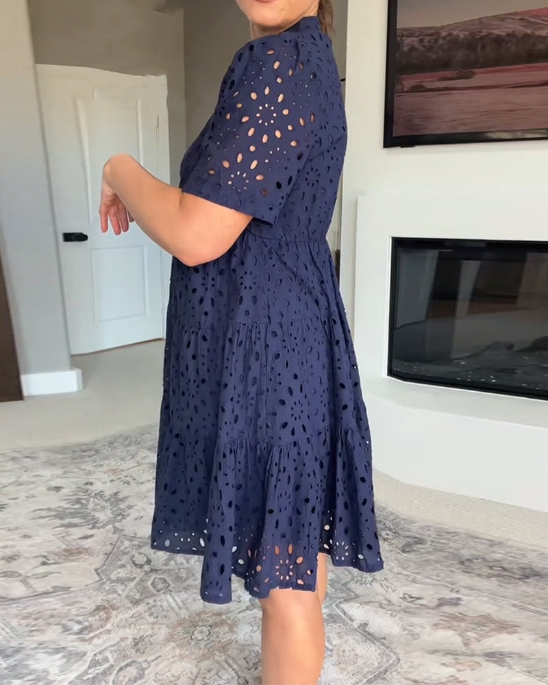 Robe Col Montant Creux Ligne-A