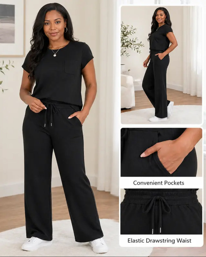 Ensemble Uni Manches Courtes Et Pantalon Long