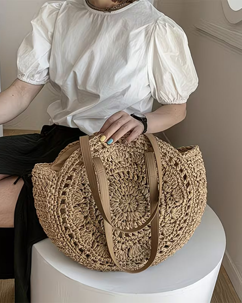 Sac Paille Tressée À La Main