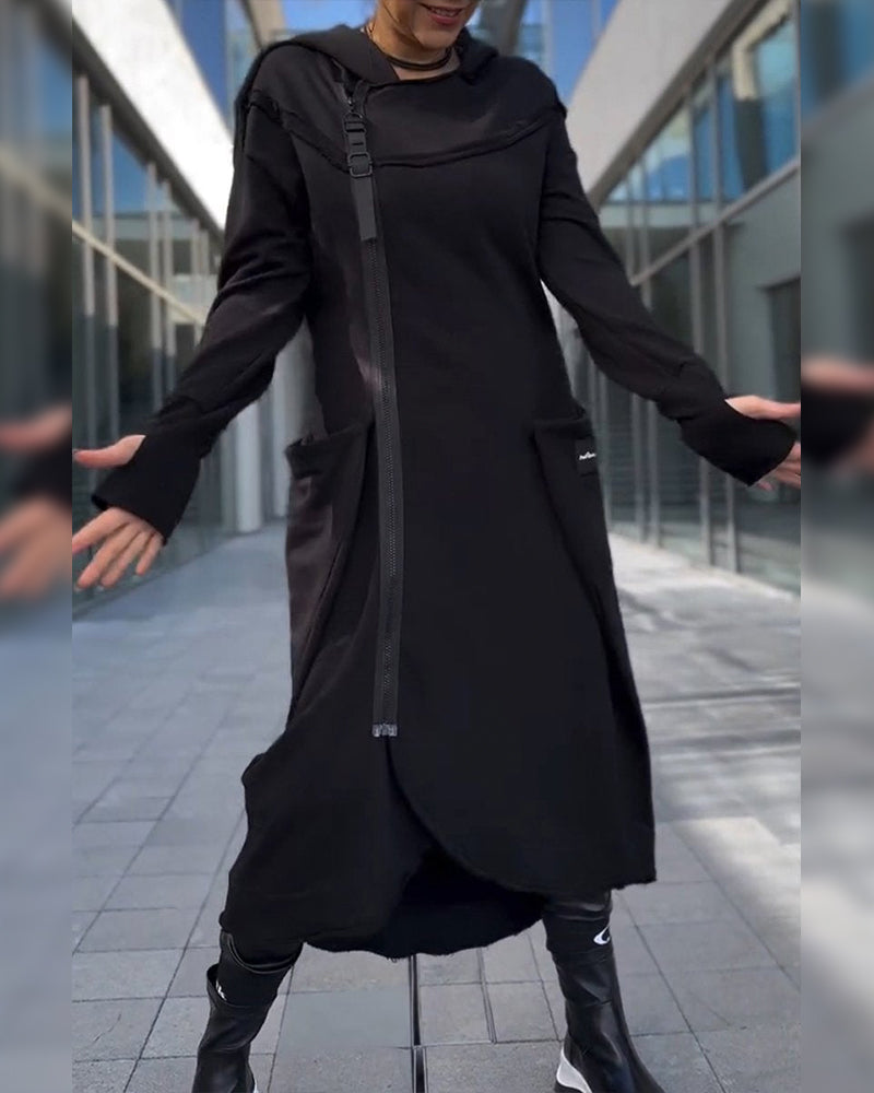 Robe ample élégante de couleur unie