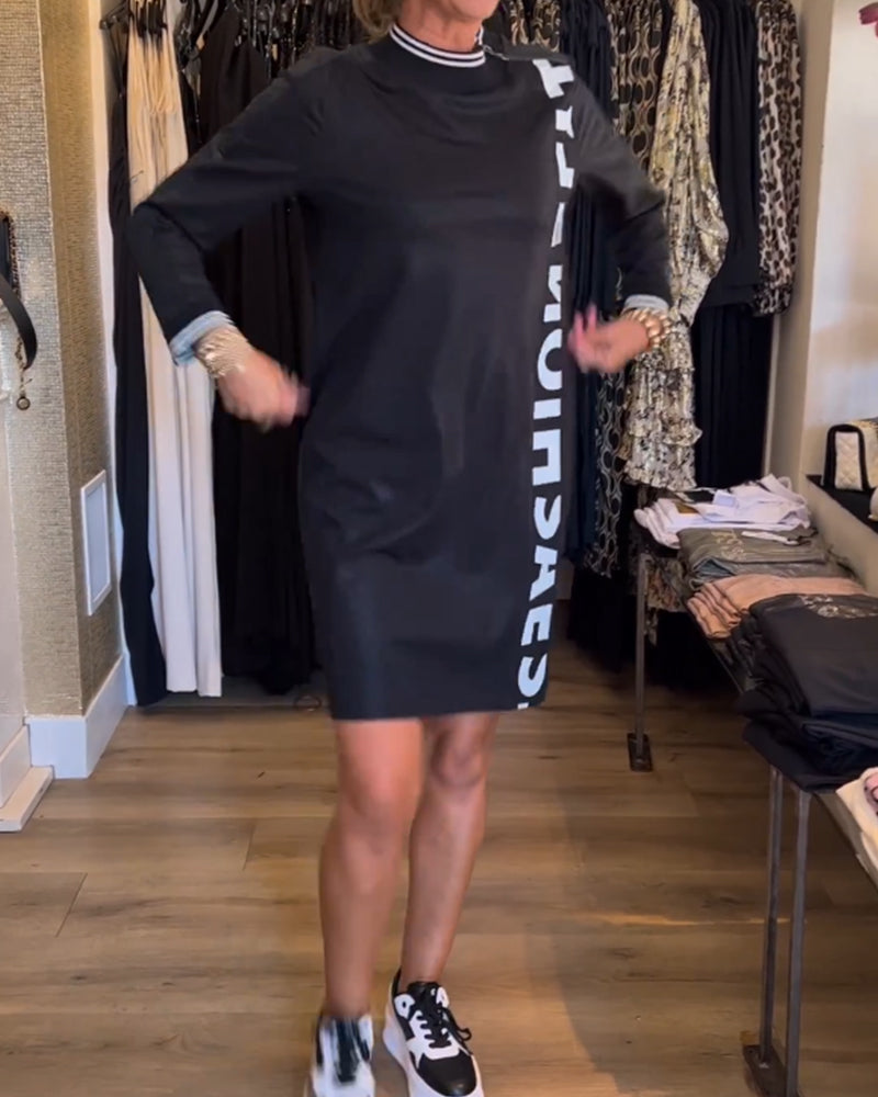 Robe décontractée à imprimé lettre