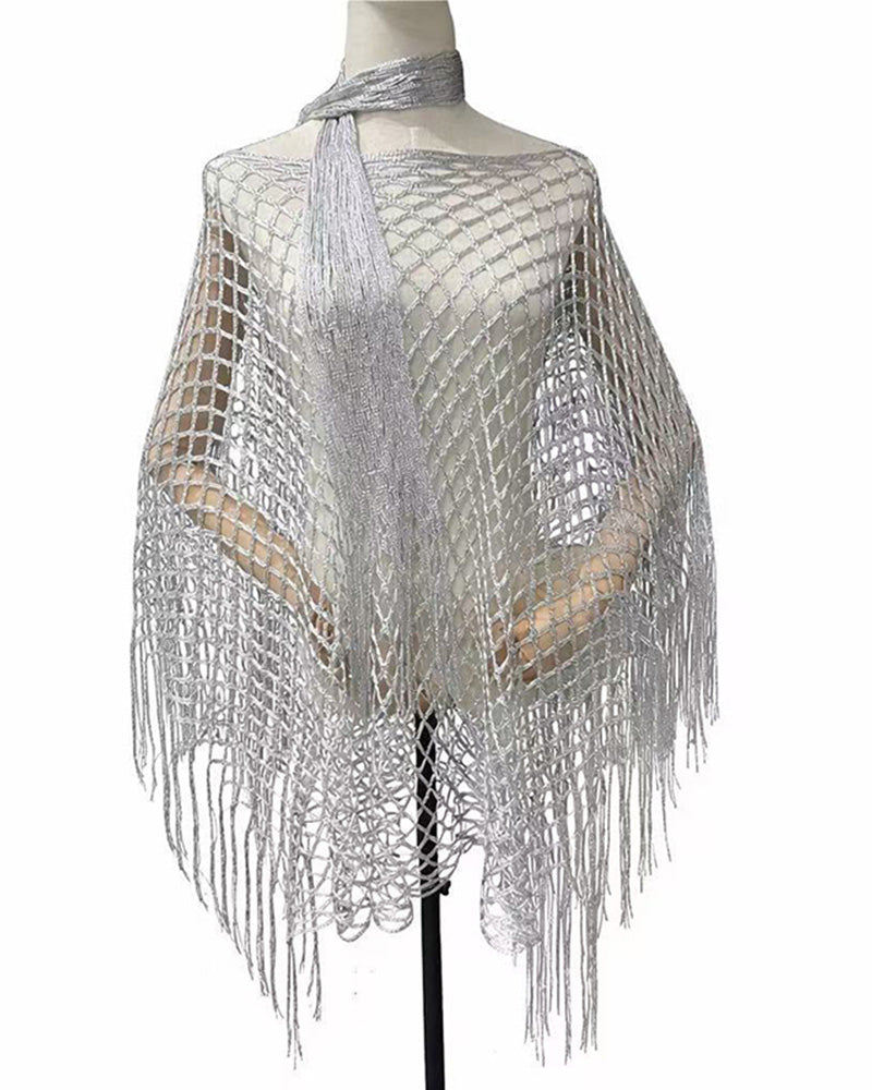 Pullover Frange Mesh Évidé