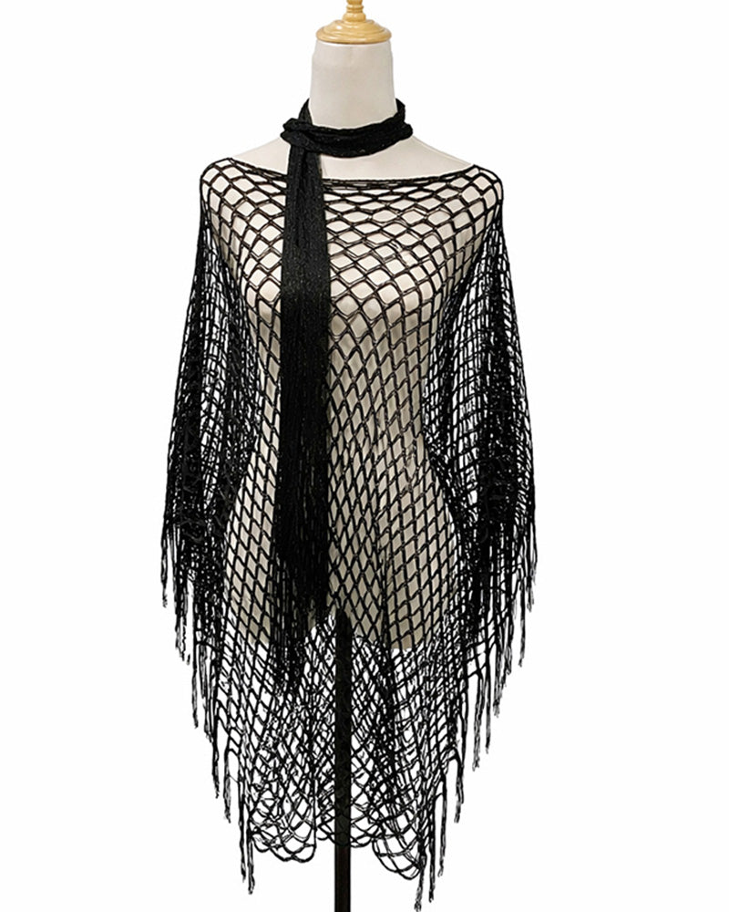 Pullover Frange Mesh Évidé