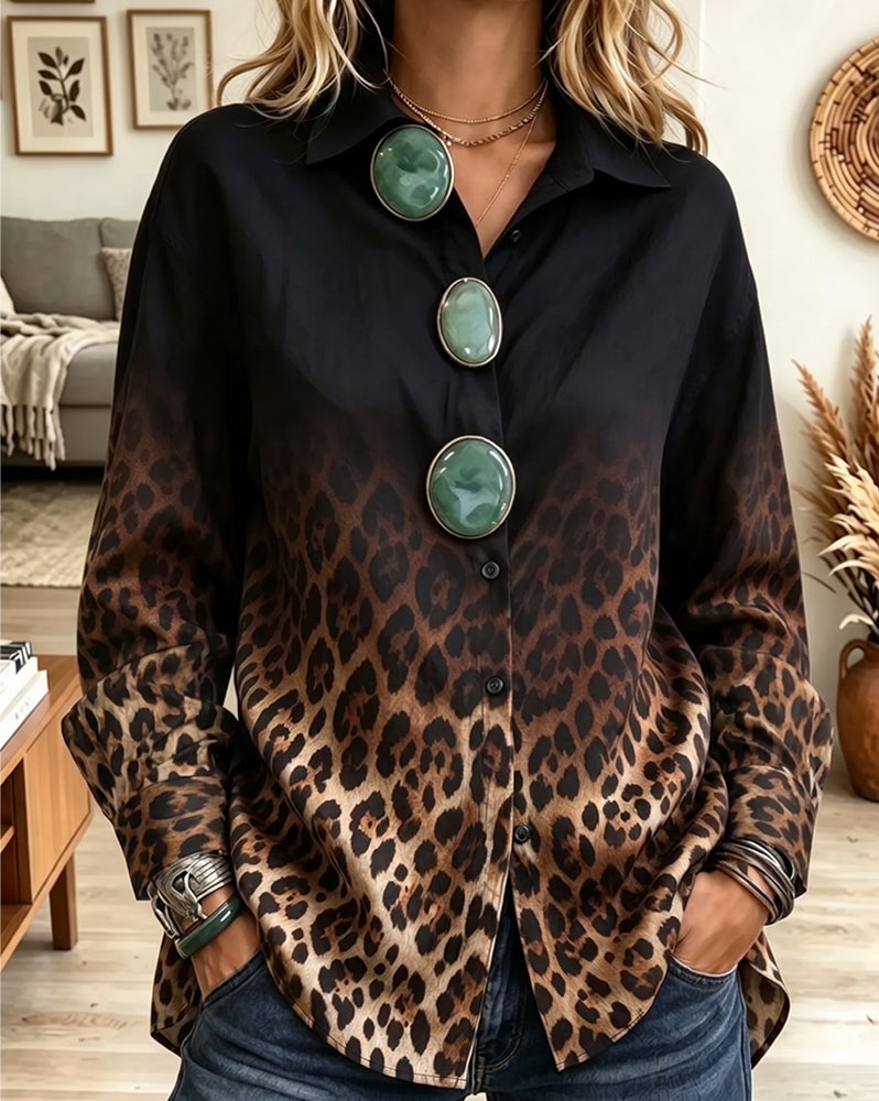 Chemise Dégradé Léopard Revers
