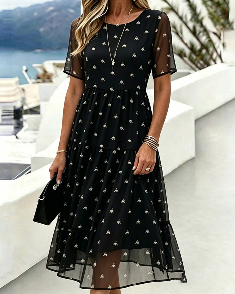 Robe Transparente À Pois