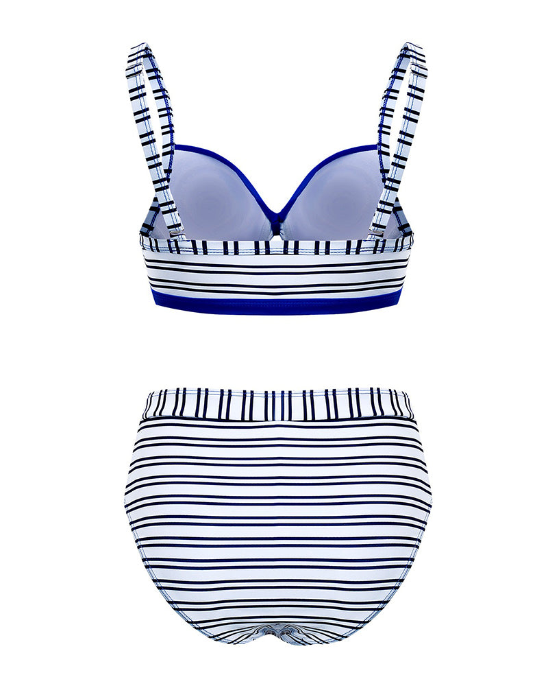 Bikini Rayé Évidé