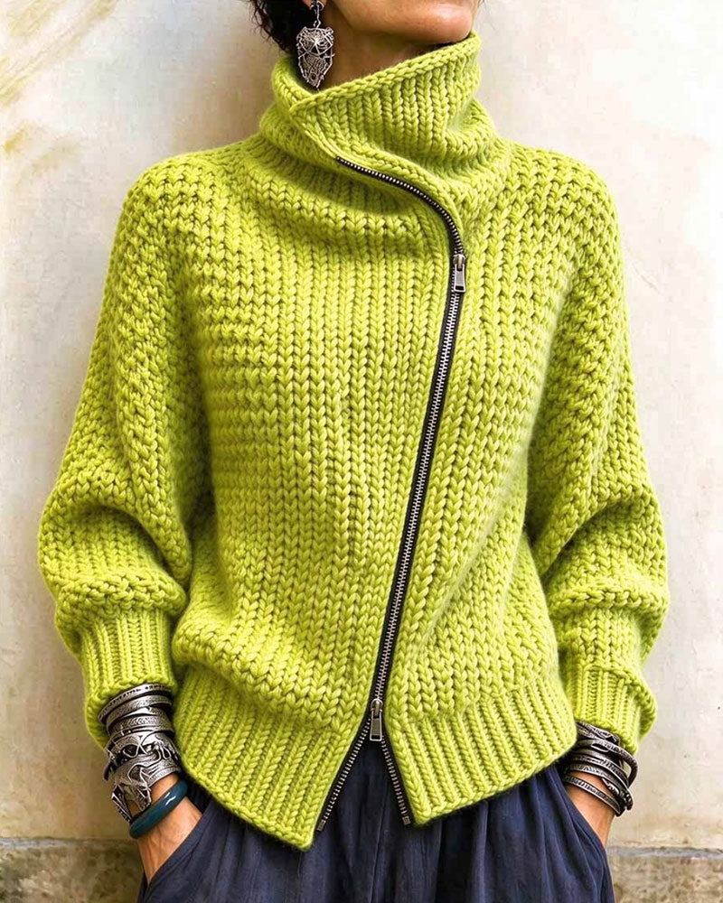 Pull Col Haut Manches Longues