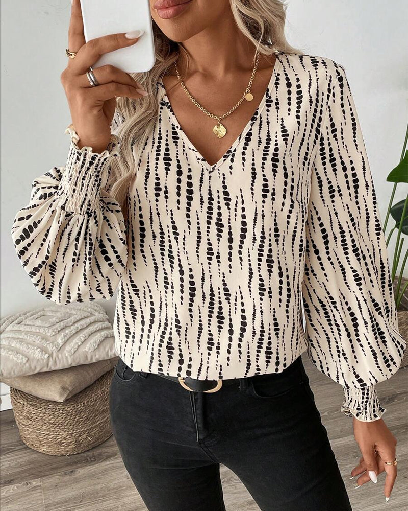 Blouse V-Neck Décontractée