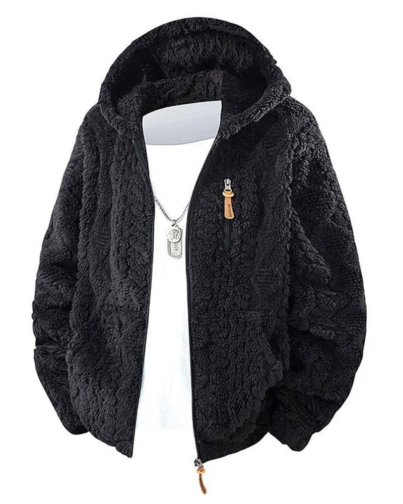 Homme Manteau À Capuche Fermeture Éclair