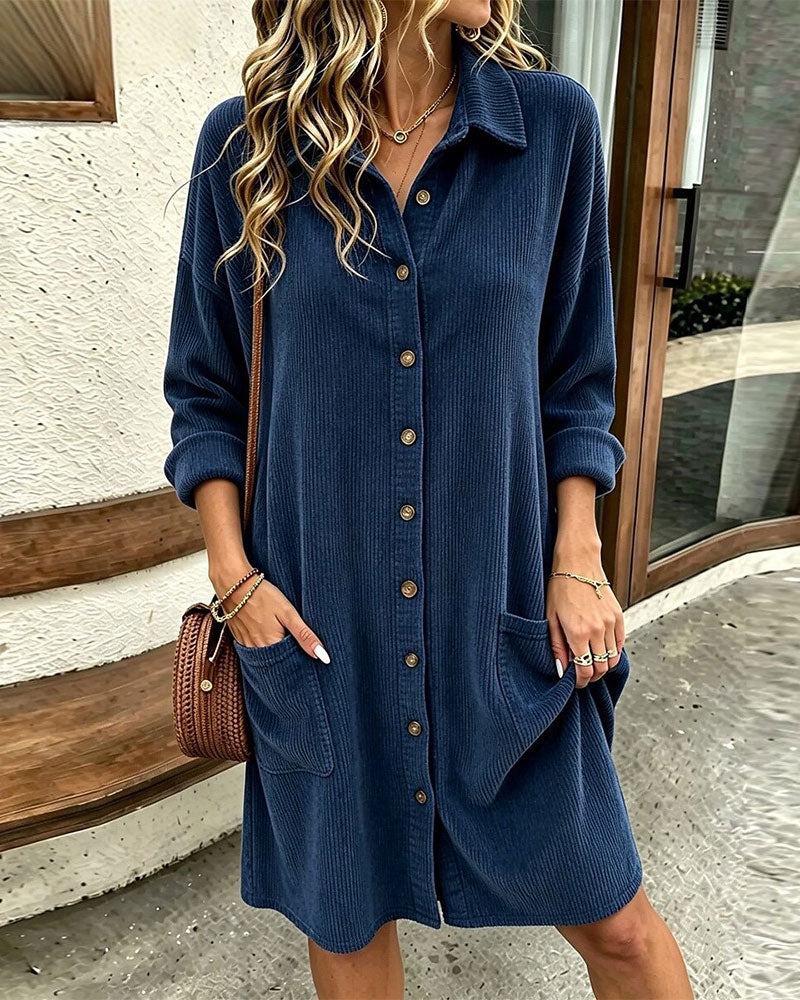 Robe Élégante Style Chemise Courte