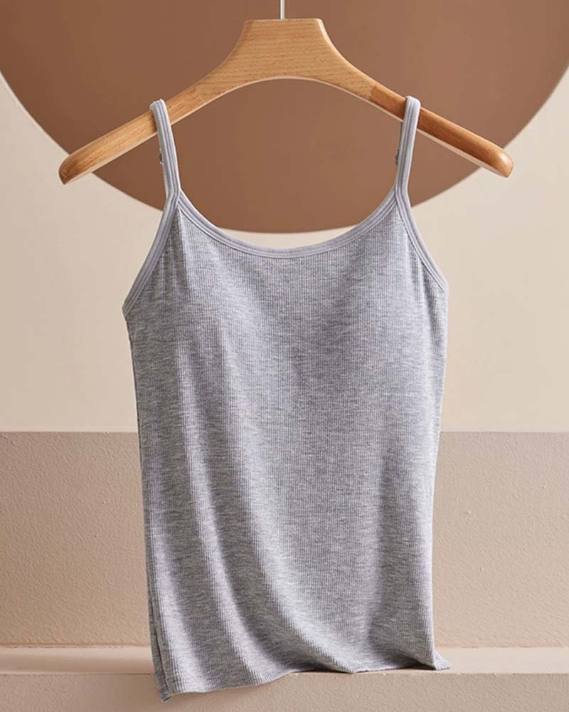 Camisole Côtes Soutien-Gorge Intégré