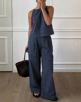 Ensemble Camisole Rayonnant Large Jambe Pantalon