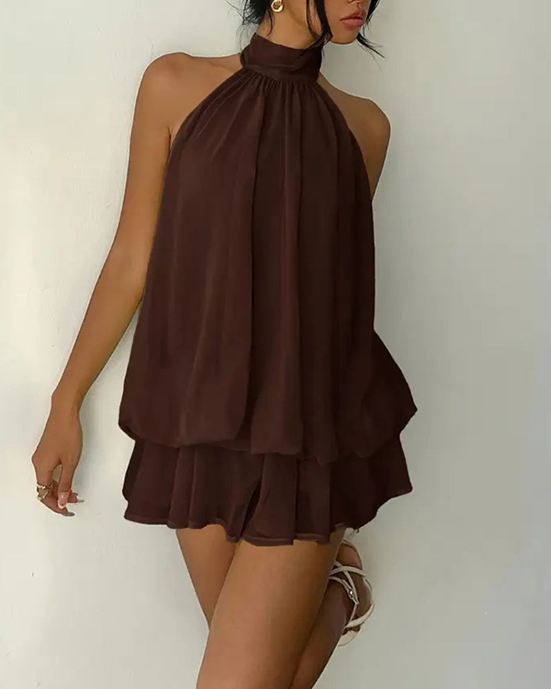 Robe Halier Chiffon Mini