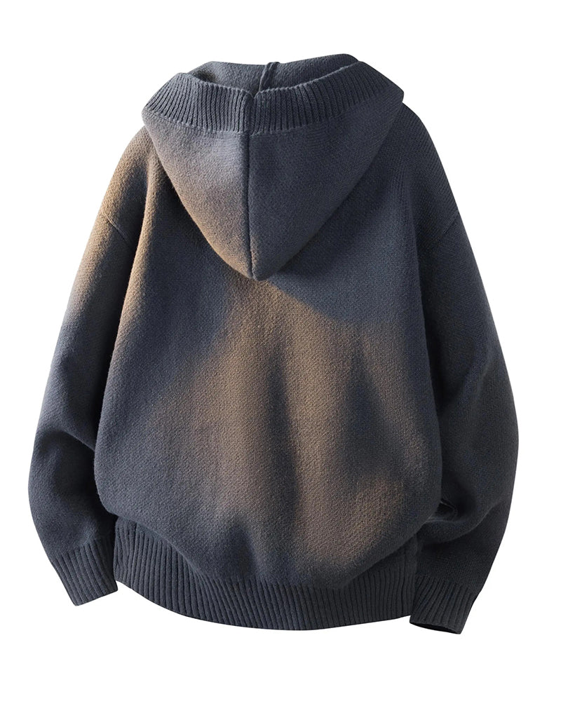 Cardigan Capuche Bouton Poche Homme