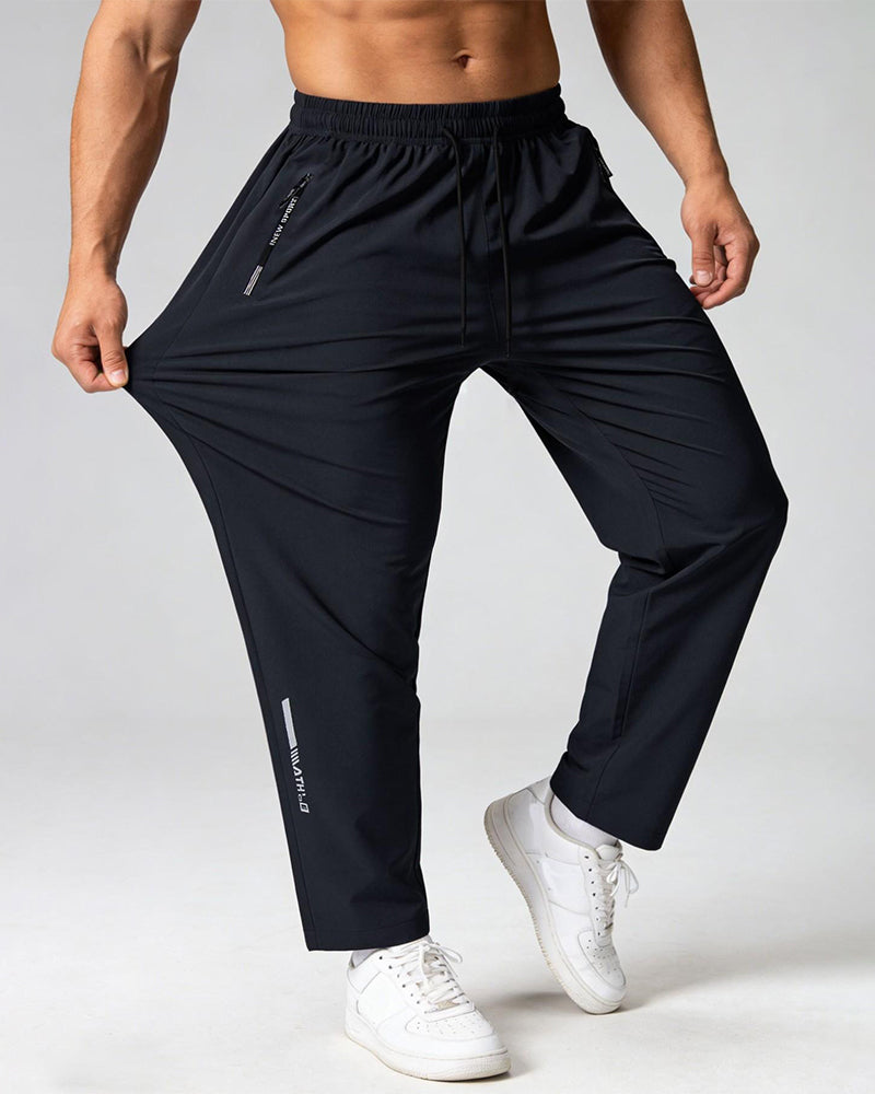 Pantalon Élastique Cordon Lettre Imprimé
