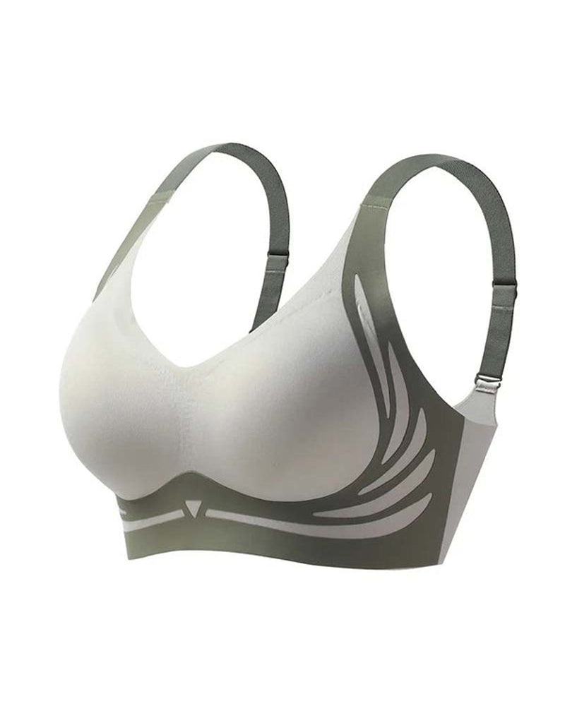 Soutien-gorge push-up sans armatures liftant anti-relâchement