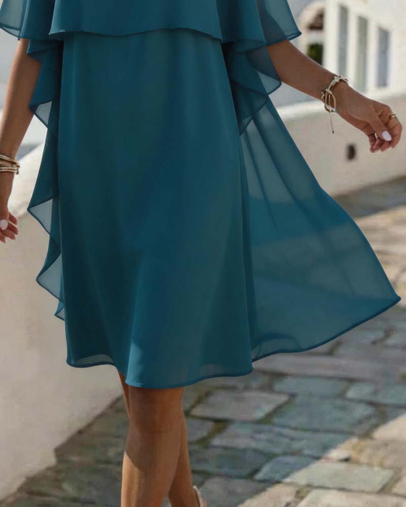 Robe Unie Décontractée Droit