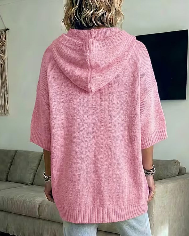 Pull Attache Capuche Décontracté