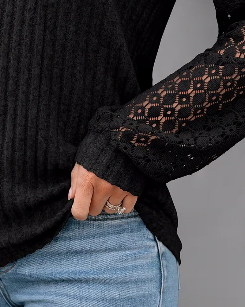 Haut Col V Effiloché Bande Sous Bra