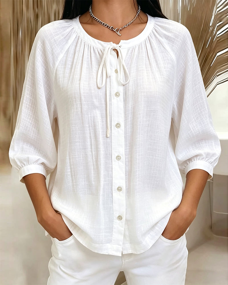 Blouse Col Rond Uni