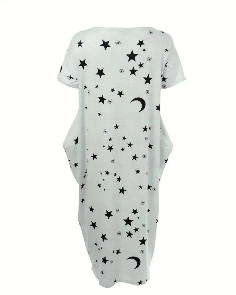 Robe Décontractée Imprimé Vacances Ample